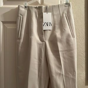 NWT Zara off white dress pants